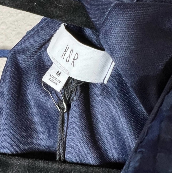 NSR Navy Wrap Dress, Size M - Picture 7 of 9